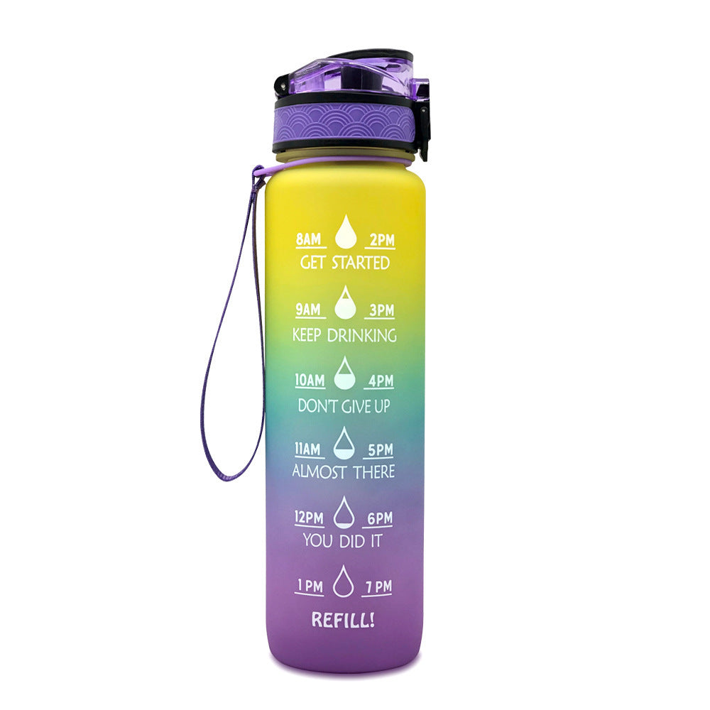 Super Colorful Motivational Water Bottle - Homly Nest