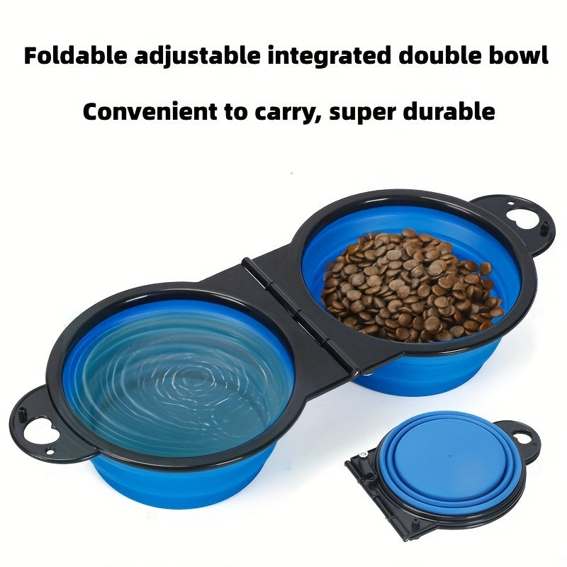 Collapsible Portable Pet Double Bowls - Homly Nest