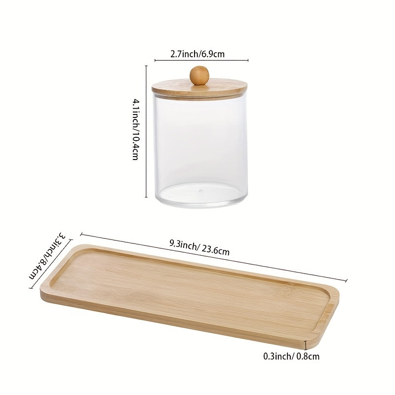 Aesthetic Cotton Swab & Ball Holder Set - Homly Nest