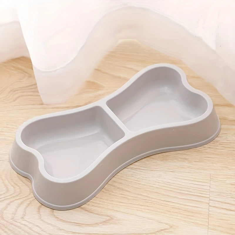 Macaron Bone Shaped Double Bowl - Dog Pet Bone Shaped Bowl - Homly Nest