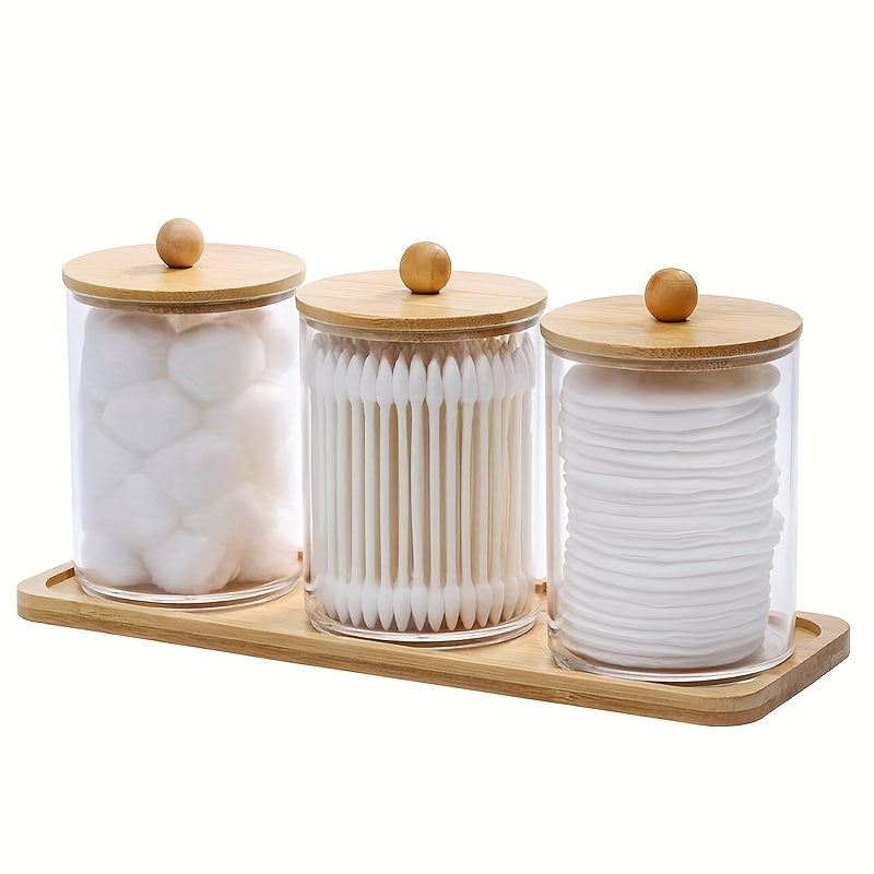 Aesthetic Cotton Swab & Ball Holder Set - Homly Nest