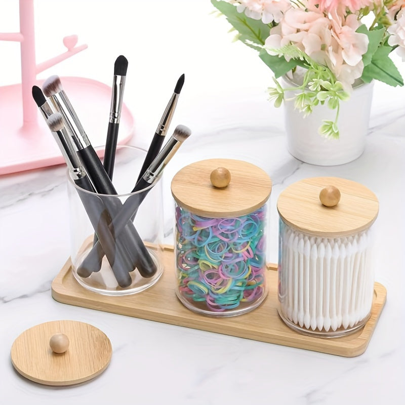 Aesthetic Cotton Swab & Ball Holder Set - Homly Nest