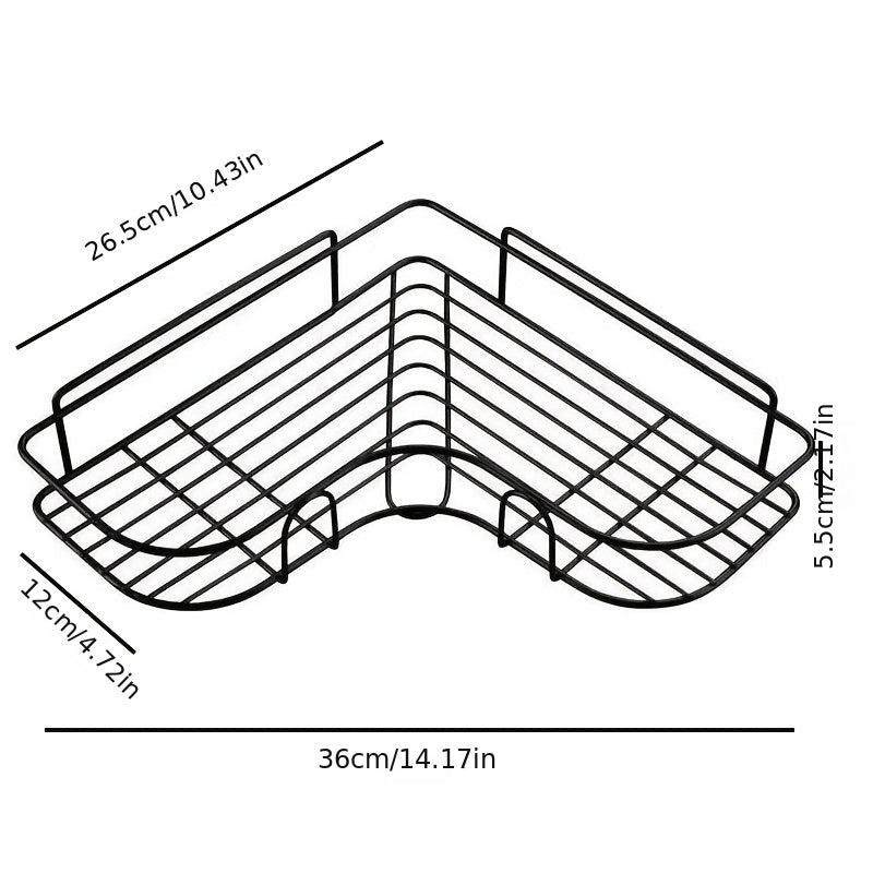 Punch Free Bathroom Corner Shelf - Homly Nest