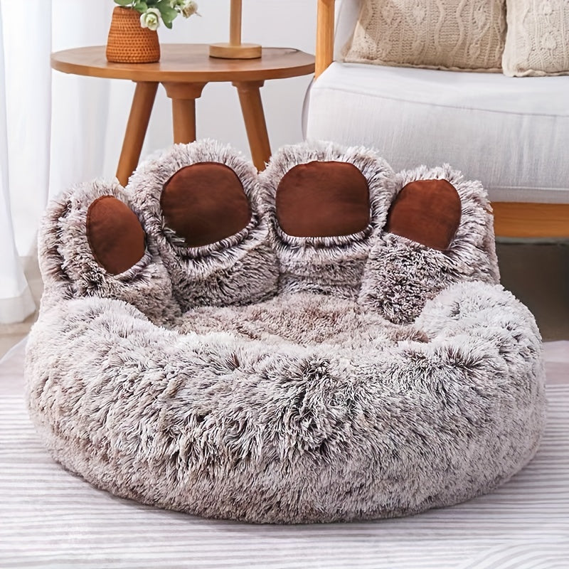 Cute Bear Paw Shape Dog Bed - Homly Nest