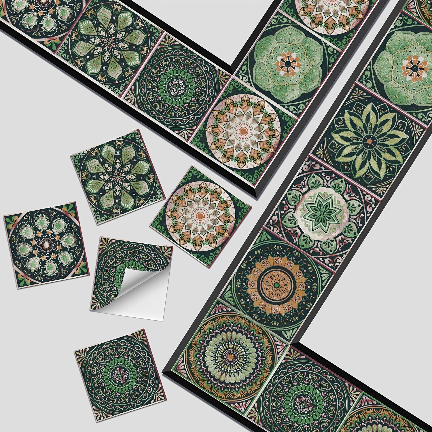 24pcs Retro Mandala Wall Stickers - Homly Nest