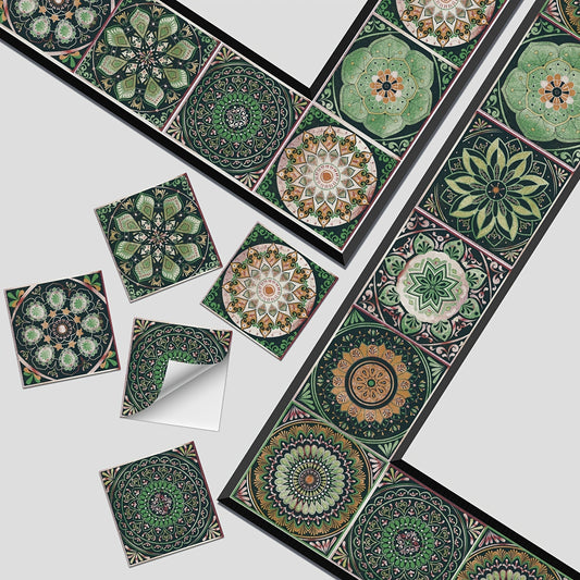 24pcs Retro Mandala Wall Stickers - Homly Nest