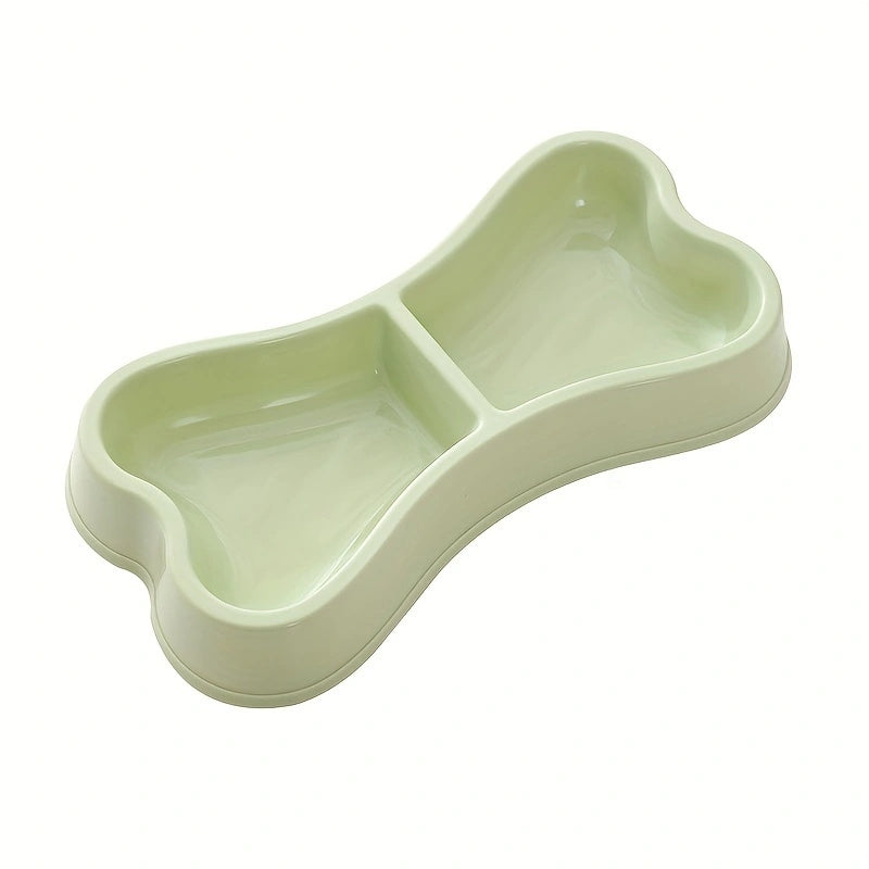 Macaron Bone Shaped Double Bowl - Dog Pet Bone Shaped Bowl - Homly Nest