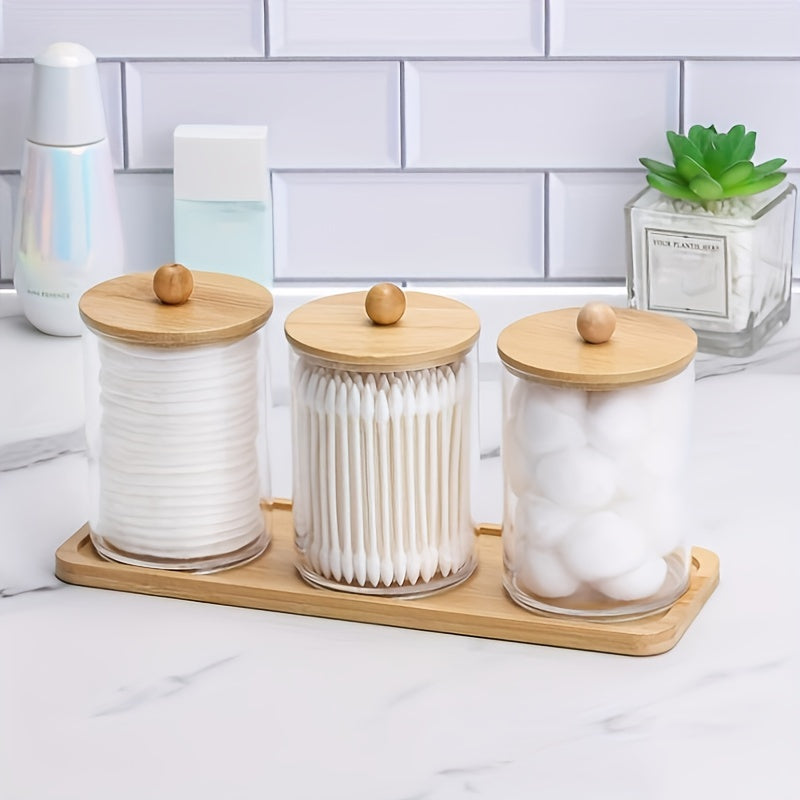 Aesthetic Cotton Swab & Ball Holder Set - Homly Nest