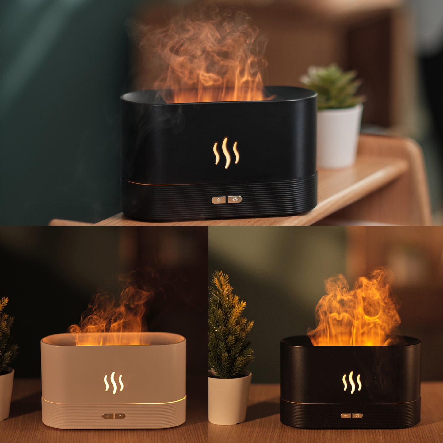 Fantastic Aroma Diffuser With Flame Light - Homly Nest
